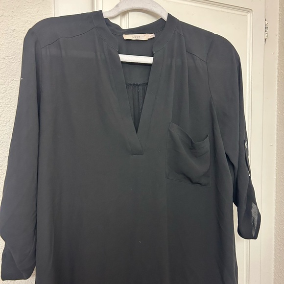 Bundle Lush Tunic Sheer Size Small black white Blouse Business Casual Work Wear - Picture 9 of 14